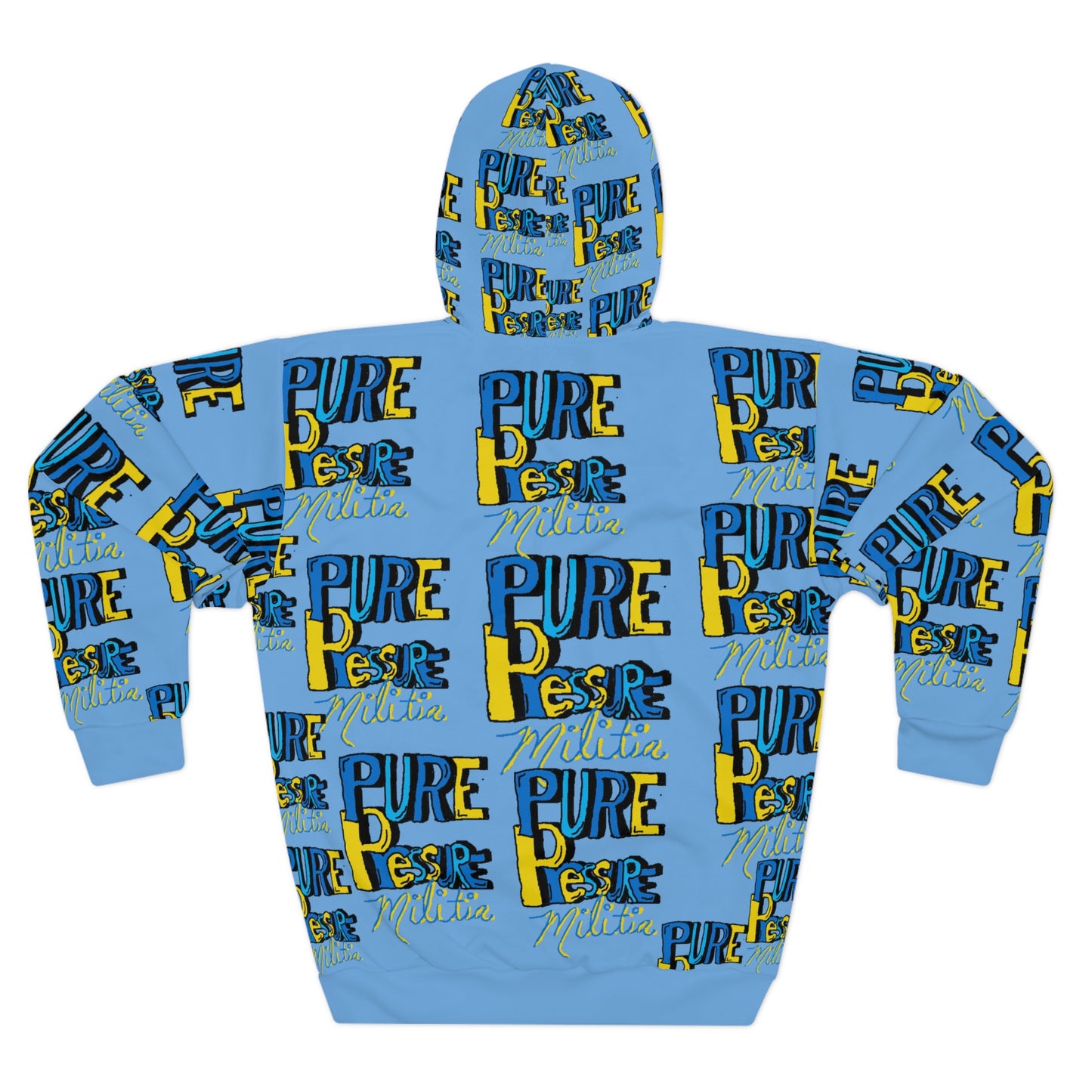 Pure Pressure Militia Vibrant Unisex Pullover Hoodie - Pure Desire Design, Cozy Sweatshirt, Casual Streetwear, Gift for Him/Her, Fun Everyday Wear