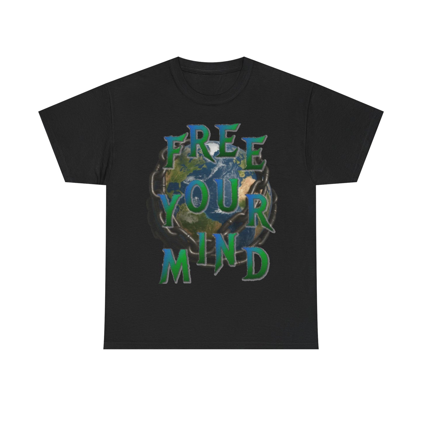 Unisex Heavy Cotton Tee - FREE YOUR MIND, Eco-Friendly Tee, Inspirational Shirt, Casual Wear, Gift for Environmentalists
