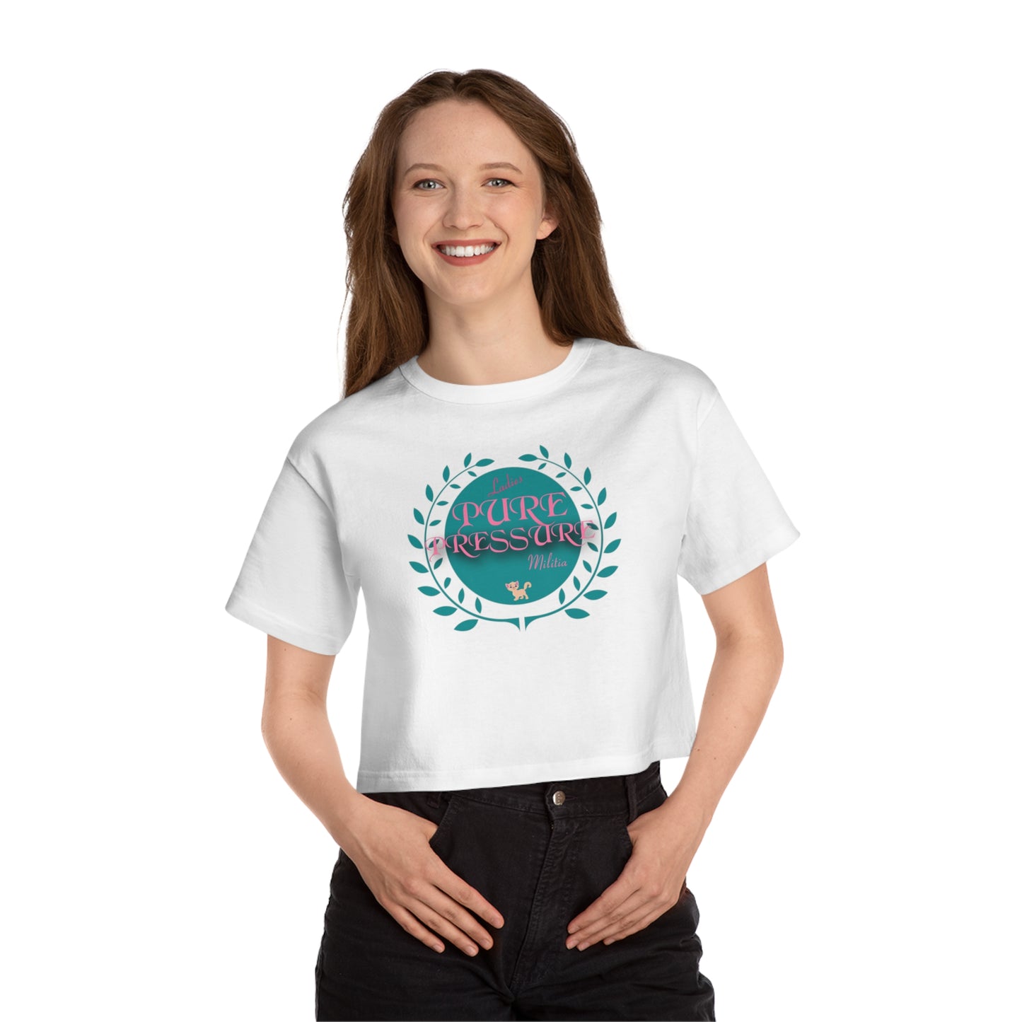 PURE PRESSURE militia Champion Women's Heritage Cropped T-Shirt