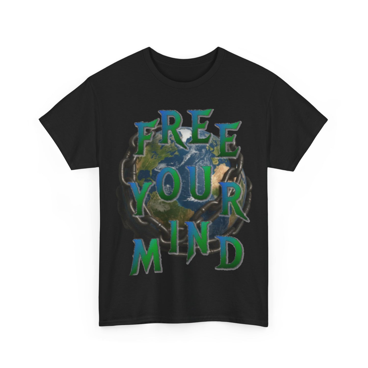 Unisex Heavy Cotton Tee - FREE YOUR MIND, Eco-Friendly Tee, Inspirational Shirt, Casual Wear, Gift for Environmentalists