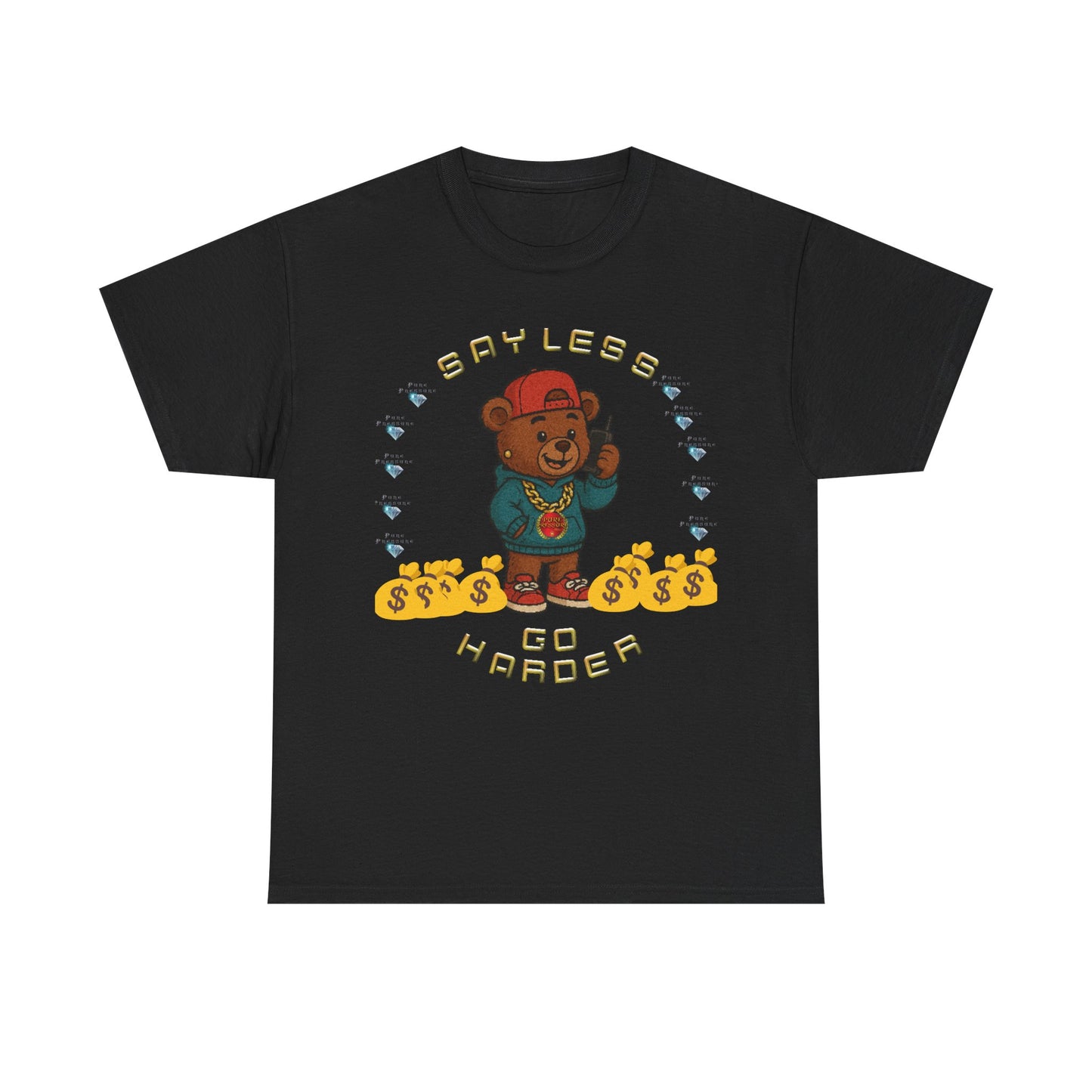Unisex Graphic Tee with PPm Motivational Bear Design, Casual Wear, Gift for Him, Streetwear Style, Perfect for Everyday or Parties
