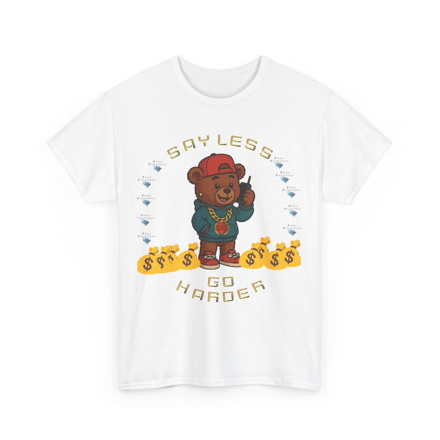 Unisex Graphic Tee with PPm Motivational Bear Design, Casual Wear, Gift for Him, Streetwear Style, Perfect for Everyday or Parties