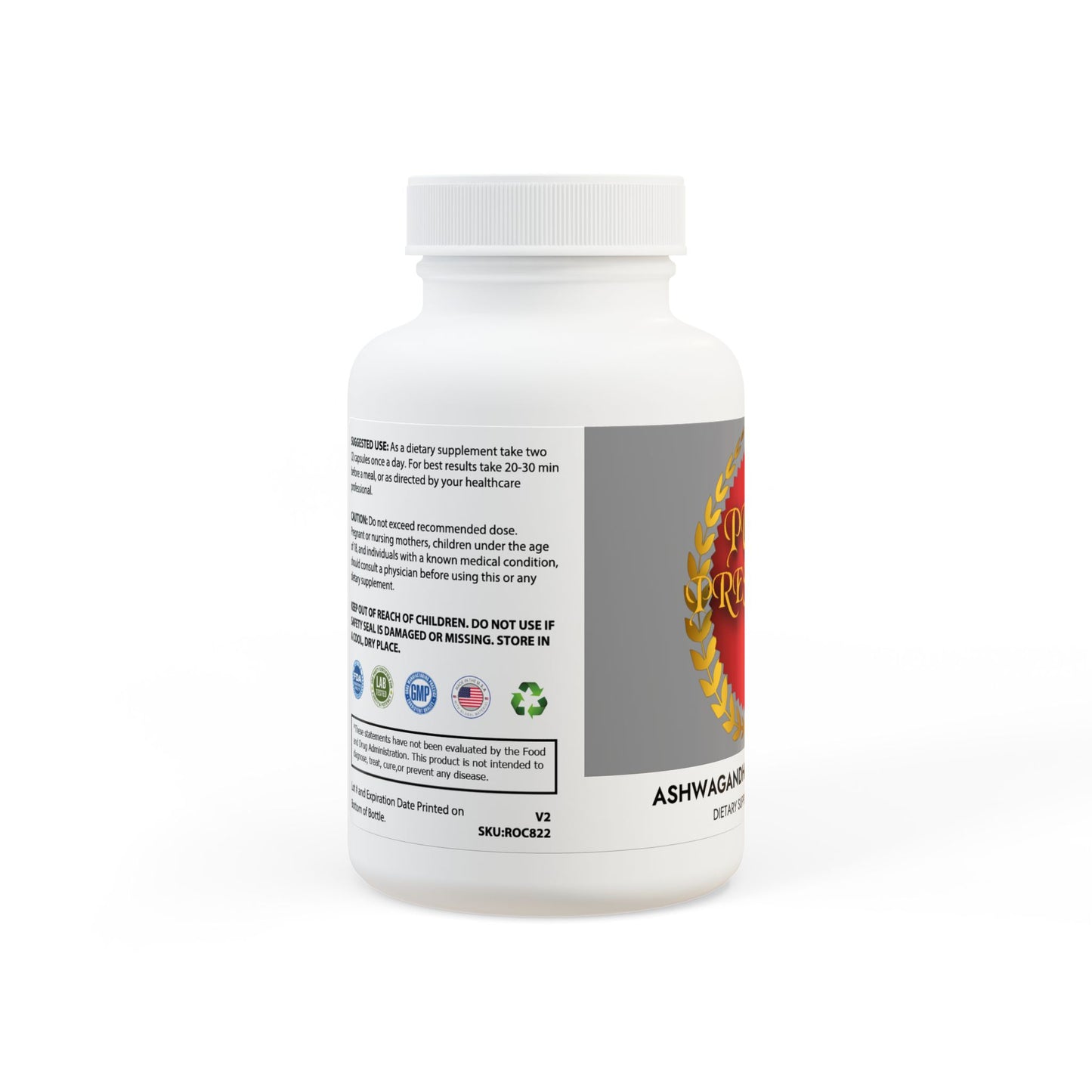 PURE Pressure Militia Ashwagandha and Black Pepper Supplement (60 capsules)