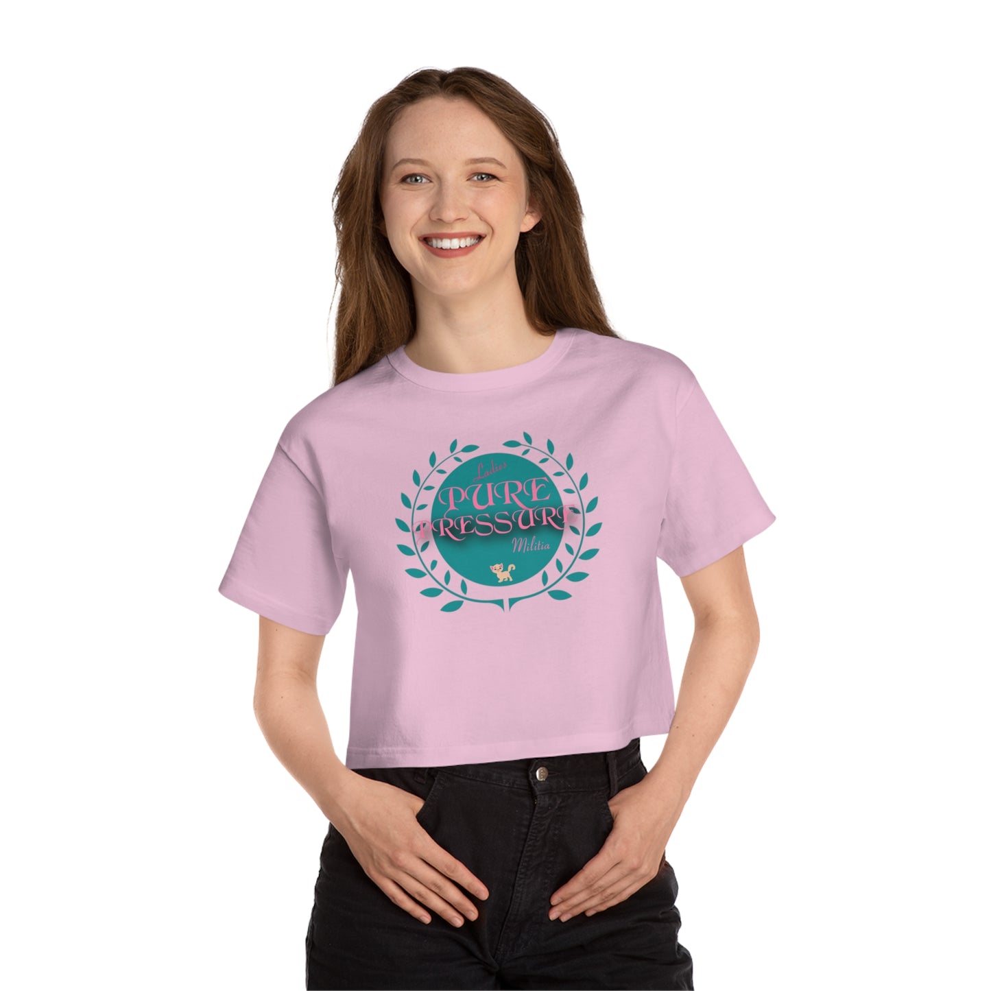 PURE PRESSURE militia Champion Women's Heritage Cropped T-Shirt