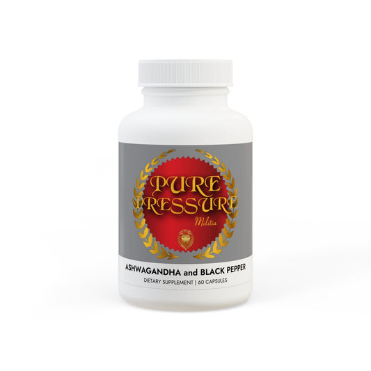 PURE Pressure Militia Ashwagandha and Black Pepper Supplement (60 capsules)