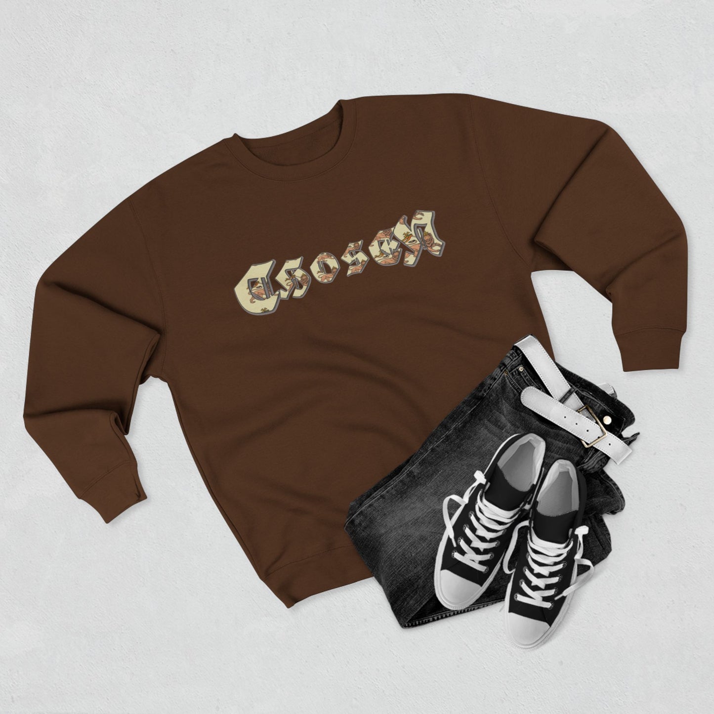 Chosen Unisex Crewneck Sweatshirt, Cozy Casual Wear, Inspirational Gift, Perfect for Everyday Wear, Ideal for Birthdays, Holidays